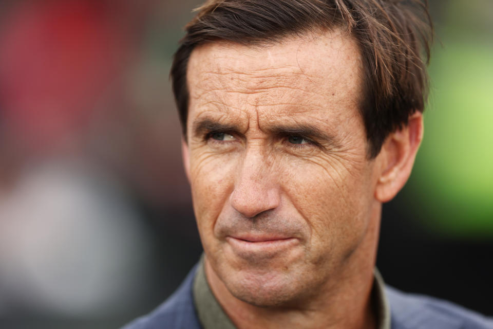 Andrew Johns, pictured here during the round 20 NRL match between the St George Illawarra Dragons and North Queensland Cowboys.