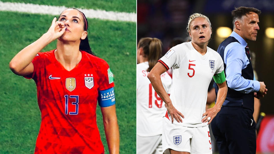 Some fans viewed Alex Morgan's celebration as 'disrespectful' towards England. 