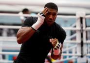 Boxing - Anthony Joshua Media Work Out - Sheffield, Britain - October 17, 2017 Anthony Joshua during the work out Action Images via Reuters/Matthew Childs