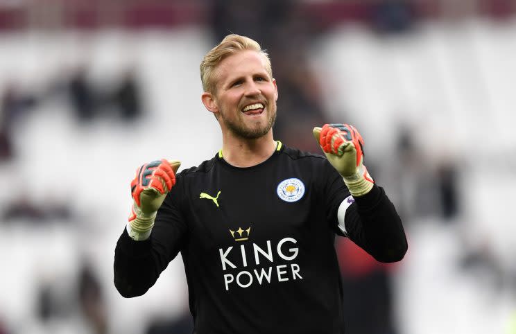 Kasper Schmeichel was one of the heroes again for Leicester