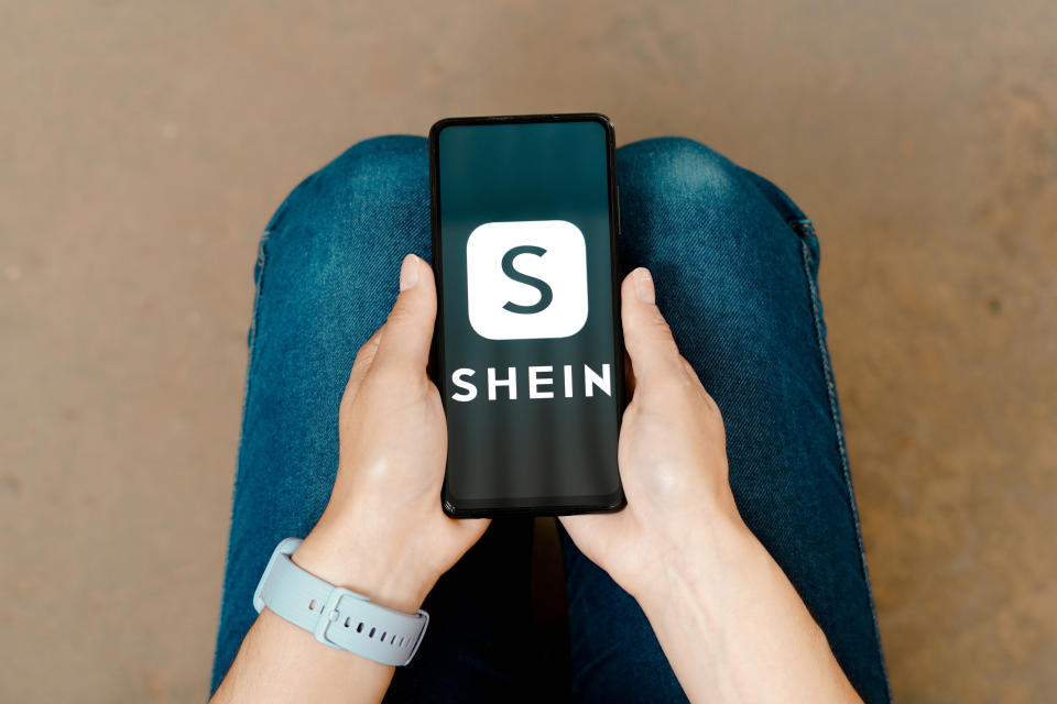BRAZIL - 2023/06/30: In this photo illustration, the Shein logo is displayed on a smartphone screen. (Photo Illustration by Rafael Henrique/SOPA Images/LightRocket via Getty Images)