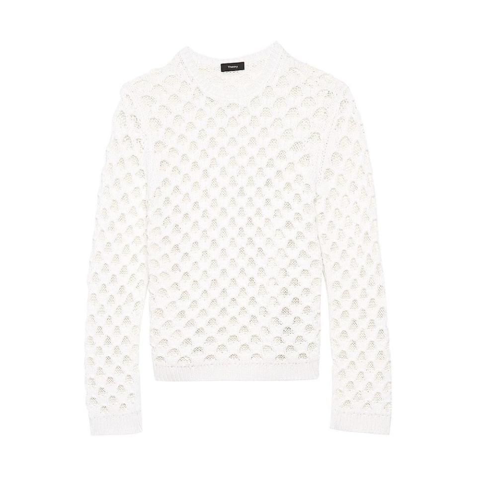 8) Theory Women's Overlay Mesh Pullover