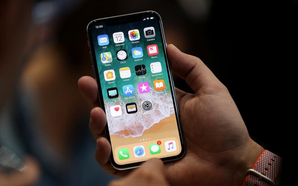 The new iPhone X will feature an advanced front camera that can build up 3D pictures of faces - Getty Images North America