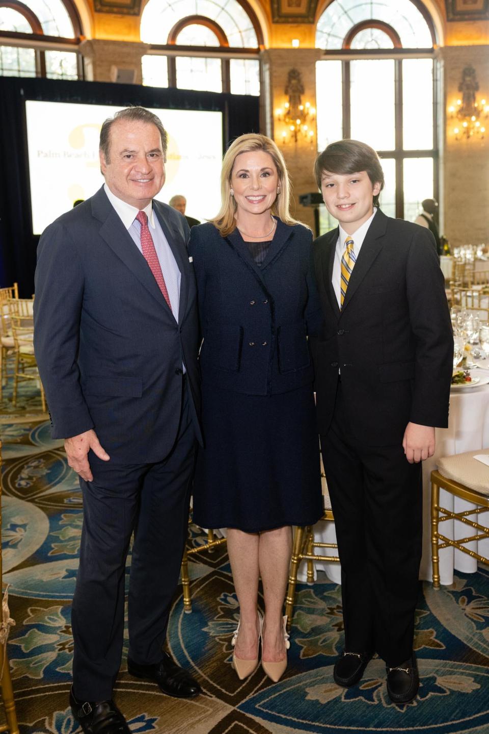 Mark, Mary and Jack Freitas attend the Palm Beach Fellowship of Christians and Jews' March 16 dinner. The 2024 dinner is slated to be held on Feb. 8.