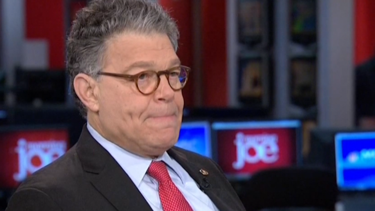 Sen. Al Franken seemed mostly unamused with questions about Stuart Smalley. (Photo: MSNBC)
