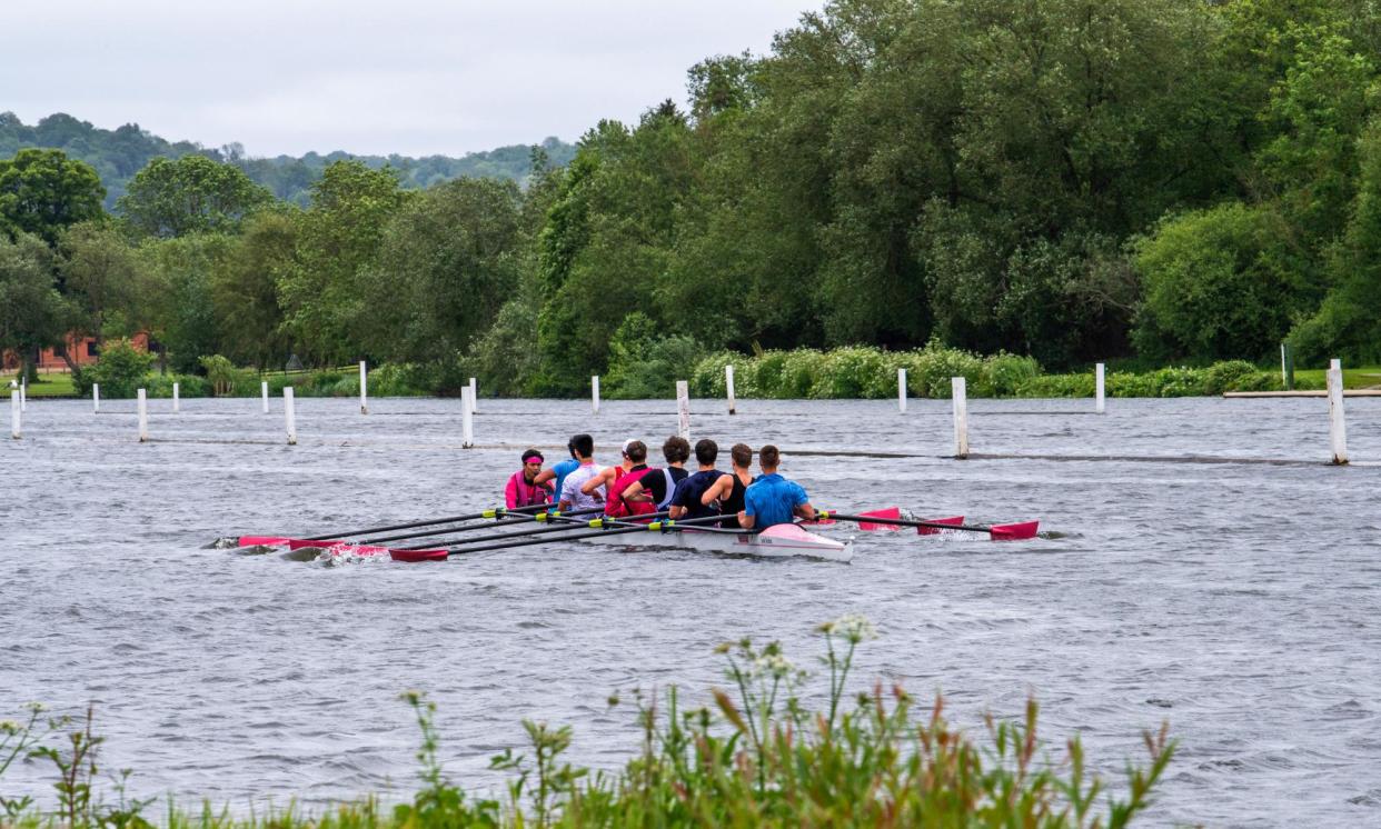 <span>Thames Water has said it is not the cause of increases in bacteria in the river, where thousands of rowers will compete in the Henley Royal Regatta.</span><span>Photograph: Jill Mead/The Guardian</span>