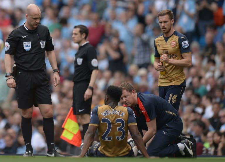 Arsenal will be without England forward Danny Welbeck, who has been ruled out for nine months after picking up a knee injury at Manchester City last weekend