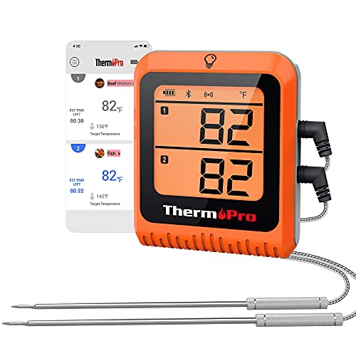 ThermoPro 500ft Long Range Bluetooth Meat Thermometer Wireless Grill Thermometer