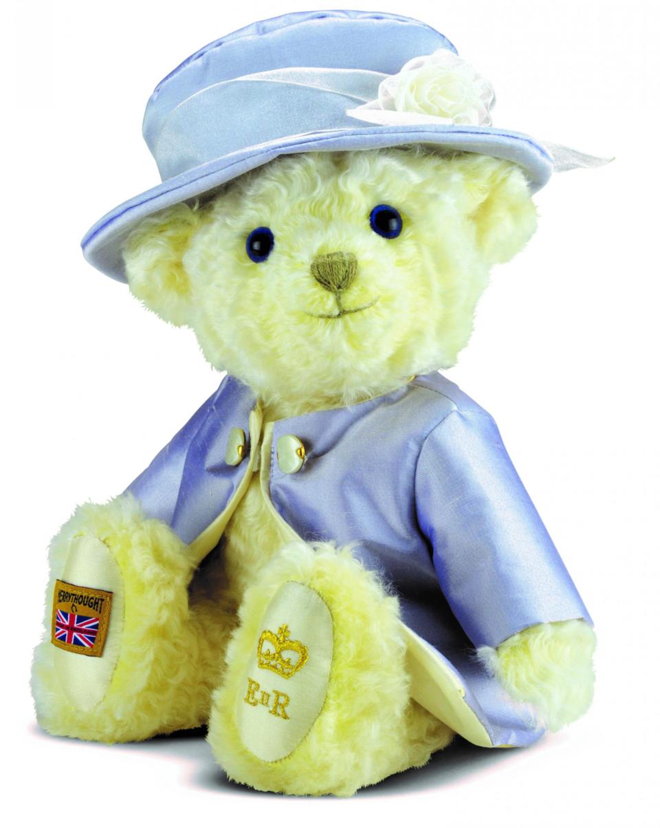 Merrythought commemorative bear for the Queen's 90th birthday