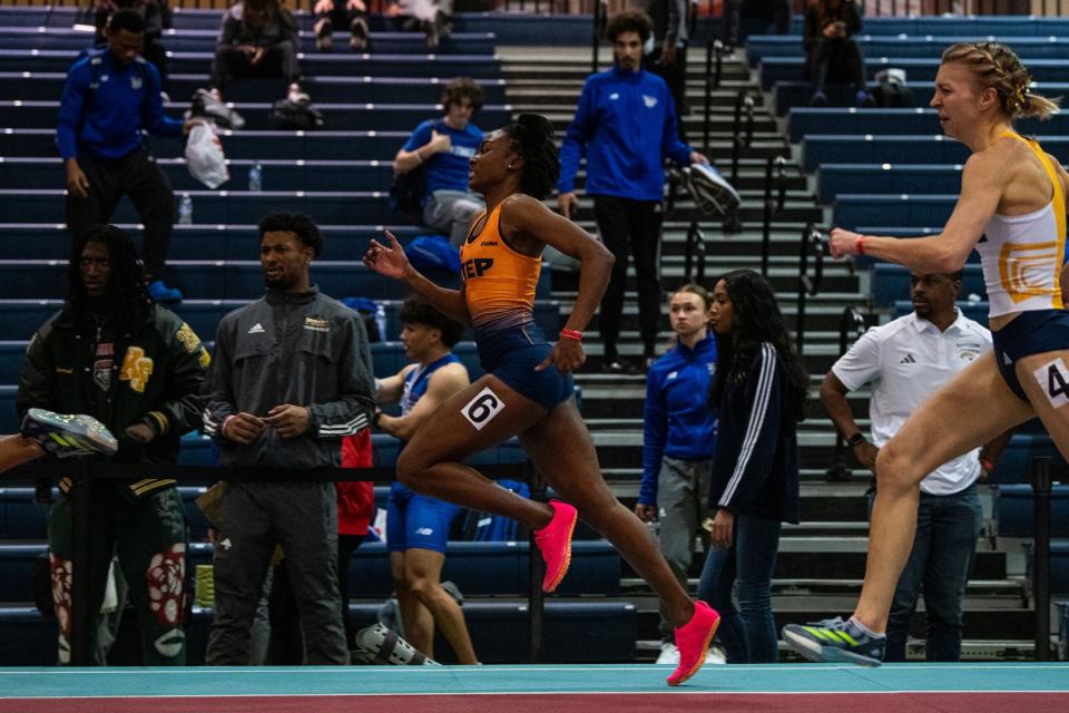 Niesha Burgher is a senior sprinter for the UTEP track team and the school record holder in the outdoor and indoor 200