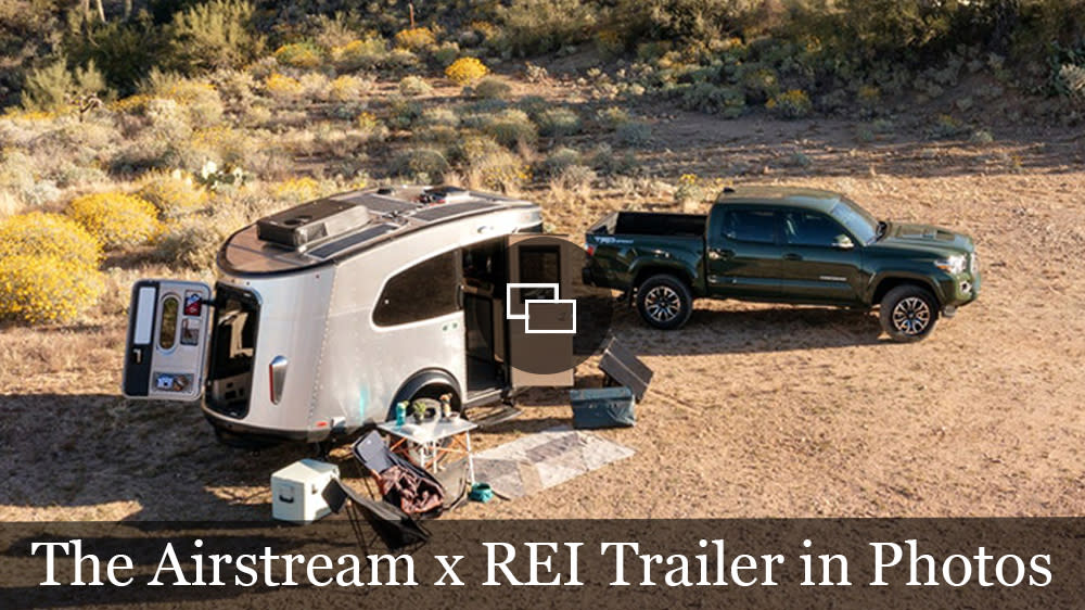 The Airstream REI Co-op Special Edition Basecamp trailer in Photos
