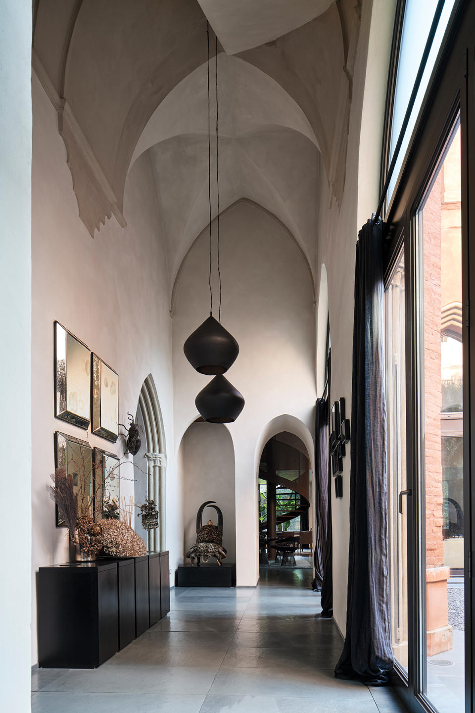 A hallway inside the home.