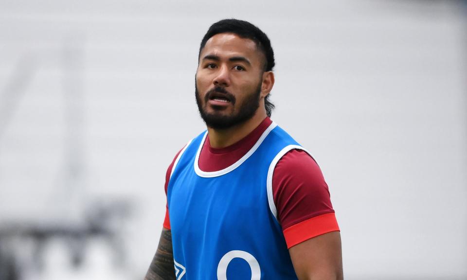 <span>Manu Tuilagi during training this week at Pennyhill Park before what could be his final game for England.</span><span>Photograph: Alex Davidson/Getty Images</span>