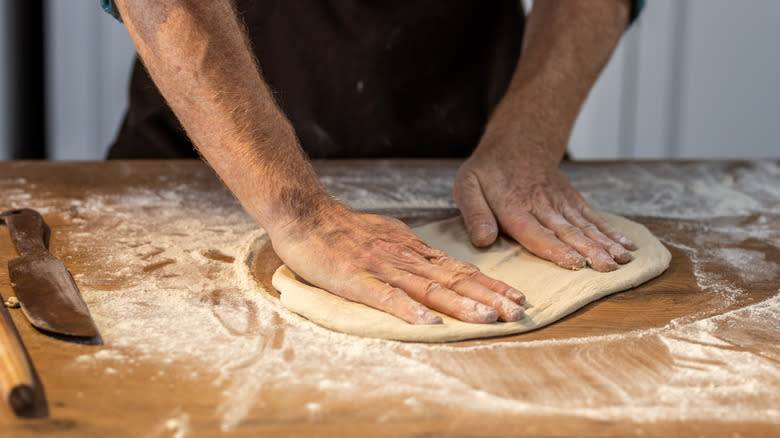 rolled pizza dough