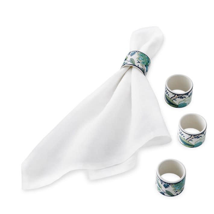 4) Schumacher Napkin Rings, Set of 4