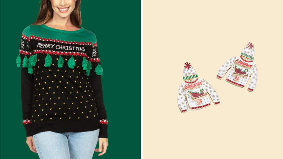 Make a statement with an on-the-nose Christmas look from Tipsy Elves.