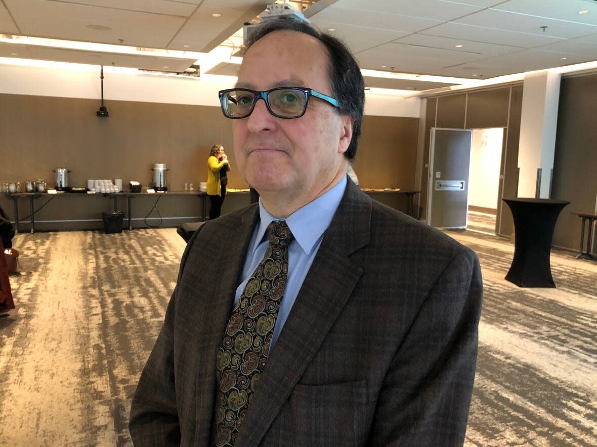 Rob Greenwood, Memorial University's associate vice-president of public engagement, says there was concern about the cost of the Arctic Forum, but the university's president made the decision to hold it at the Fogo Island Inn.  (Darrell Roberts/CBC - image credit)