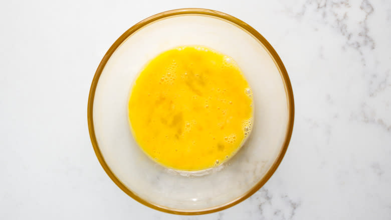 egg wash in bowl