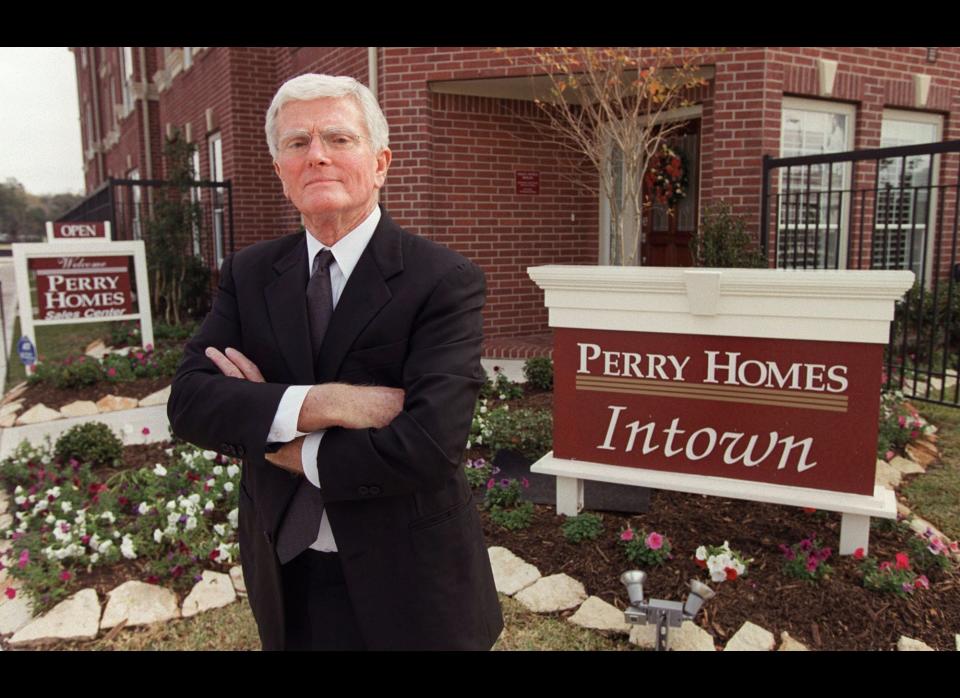 Texas homebuilder Bob Perry contributed $21,465,000 million to super PACs. Perry is one of the most prolific donors in contemporary political history. He was a major backer of Swift Boat Veterans for Truth, the outside group that helped torpedo John Kerry's presidential campaign in 2004. Perry's net worth has been estimated at around $650 million.  Perry has given $10 million to Restore Our Future (supporting Romney), $7.5 million to American Crossroads, $1 million to Congressional Leadership Fund, $1 million to Club for Growth Action, $750,000 to Independence Virginia (supporting George Allen), $500,000 to Texas Conservatives Fund (supporting David Dewhurst), $250,000 to Freedom PAC, $100,000 to Make Us Great Again (supporting Rick Perry, who is of no relation) and $15,000 to Maverick PAC.