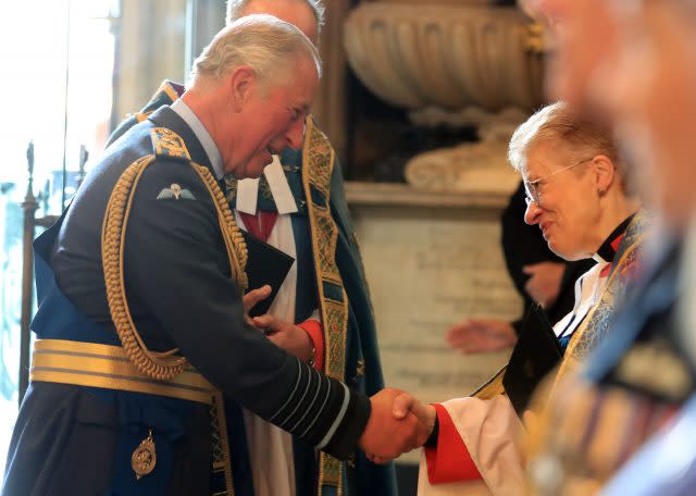 The Prince of Wales attends a service marking the 77th anniversary of the Battle of Britain at Westminster Abbey (Gareth Fuller/PA)