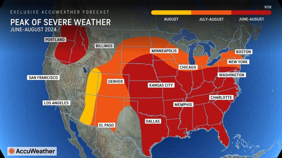 Severe weather, like thunderstorms and high winds, are forecasted to peak in Wisconsin in July and August.