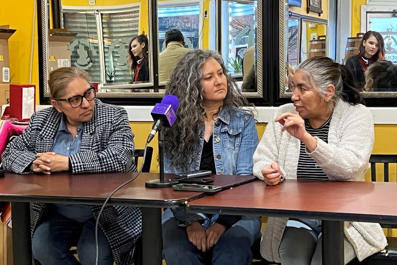 Hispanic community leaders discuss supporting the families of the bridge collapse victims at a taqueria in Baltimore