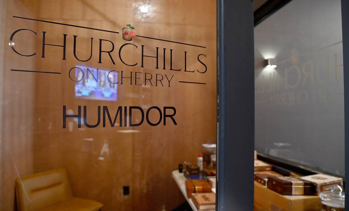 The humidor Churchills on Cherry at 557 Cherry St. in downtown Macon.
