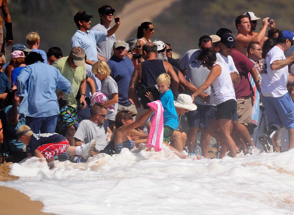 Pacific Storm Brings High Surf To Southern California