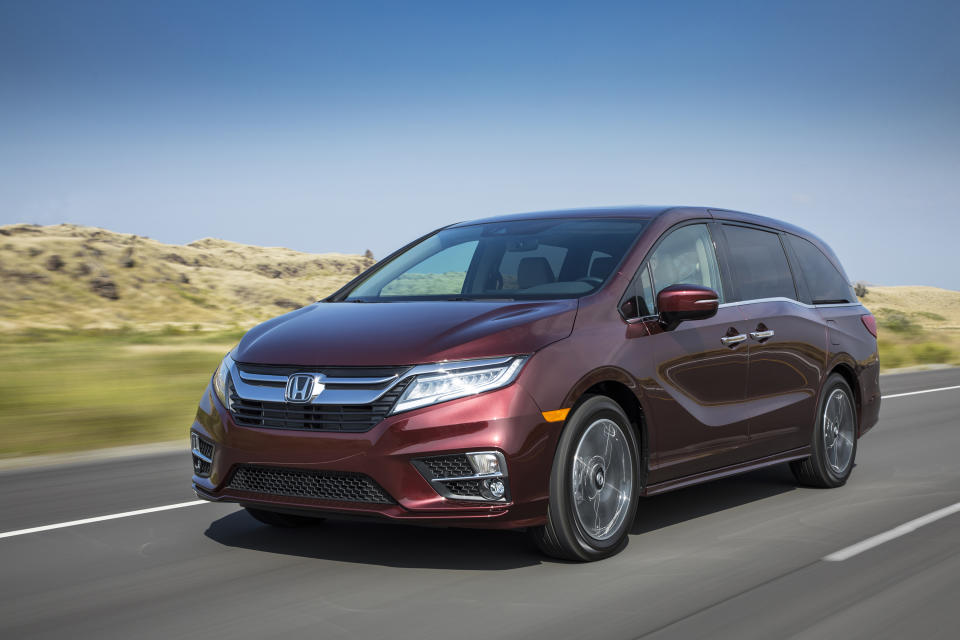 This undated photo provided by Honda shows the Odyssey, one of the most practical choices for families shuttling young players to sports activities. (American Honda Motor Co. via AP)