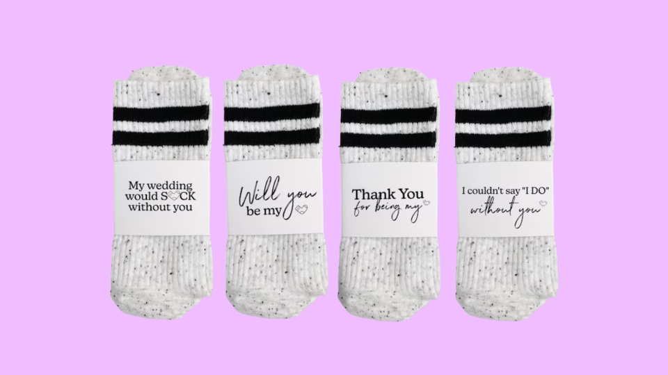 10 best etsy bridesmaids gifts: socks