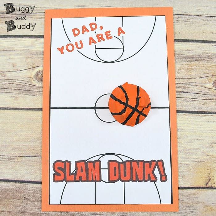 happy father's day card slam dunk