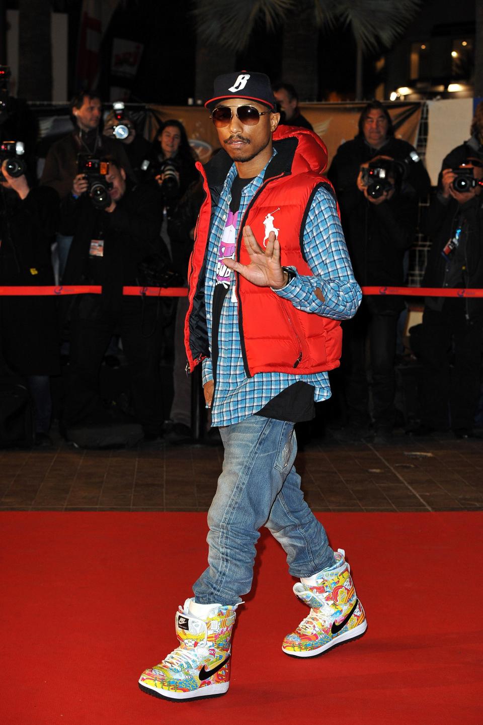 Pharrell Williams attends the NRJ Music Awards 2010 at Palais des Festivals on January 23, 2010 in Cannes, France.
