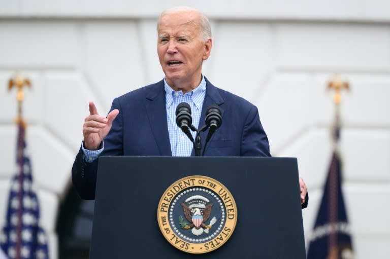 Joe Biden hat trotz entsprechender Forderungen auch aus der eigenen Partei bekräftigt, nicht aus dem Präsidentschaftswahlkampf in den USA ausscheiden zu wollen. (Mandel NGAN)