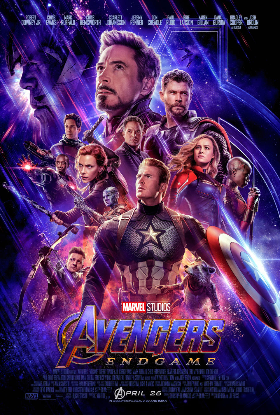 Póster oficial de Avengers: Endgame (2018), Marvel Studios.