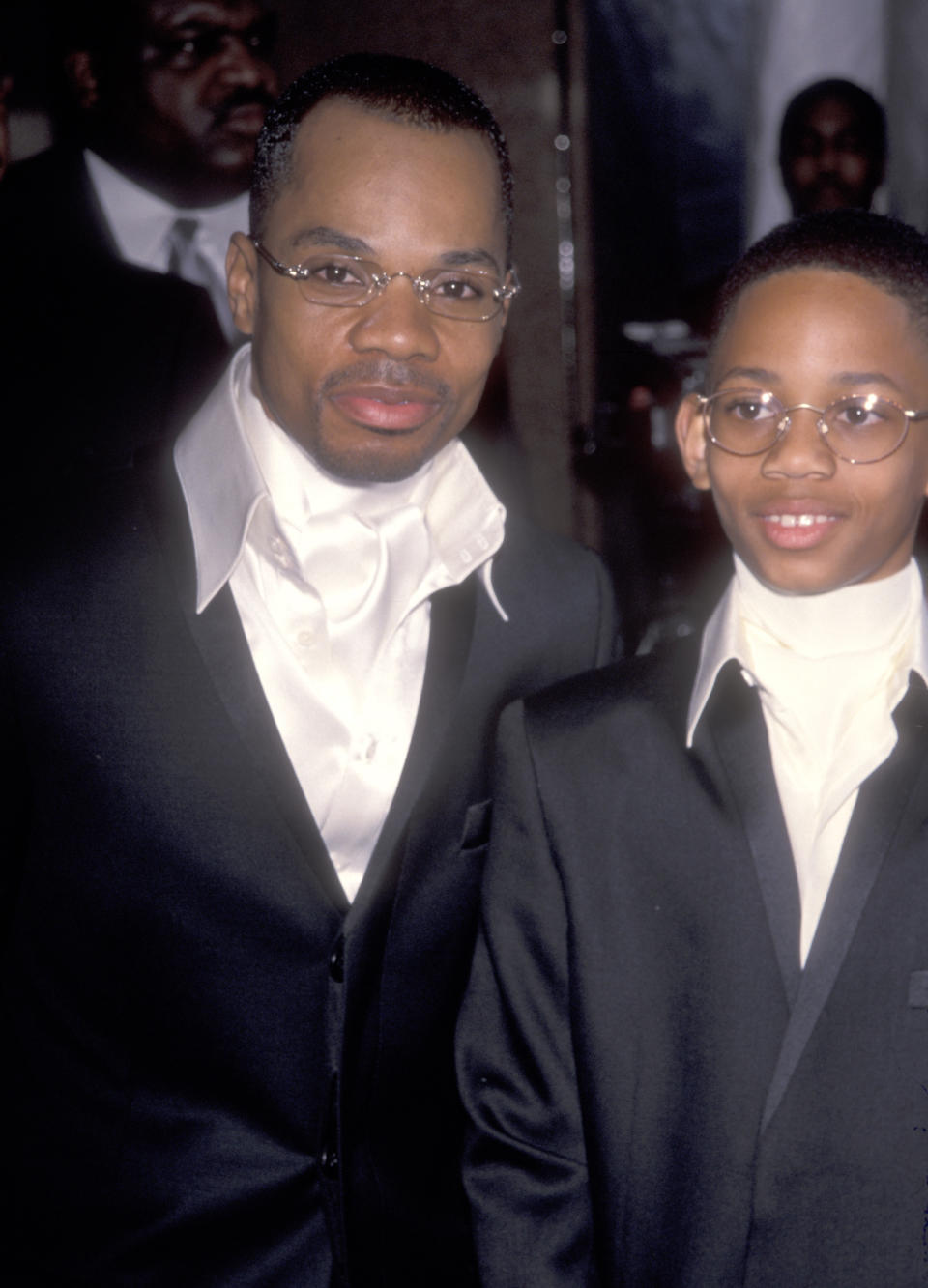 Singer Kirk Franklin and son Kerrion Franklin attend the 1999 Essence Awards on April 30, 1999 at Madison Square Garden in New York City. - Credit: Ron Galella, Ltd./Ron Galella Collection via Getty Images