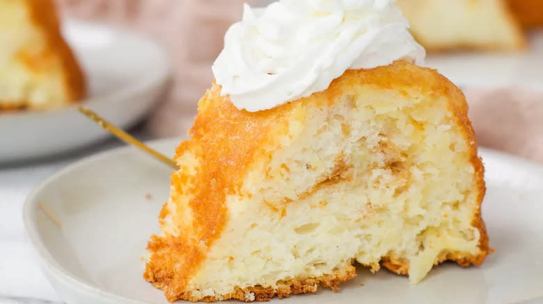 Cake with whipped cream