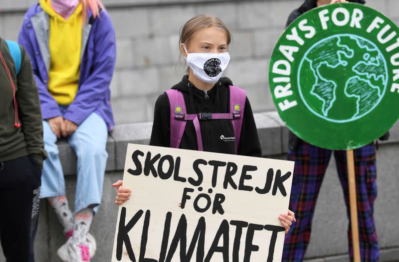 FOTO DE ARCHIVO: La activista sueca Greta Thunberg en Estocolmo, Suecia, el 4 de septiembre de 2020.