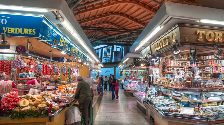 stalls at Santa Caterina Market, Barcelona