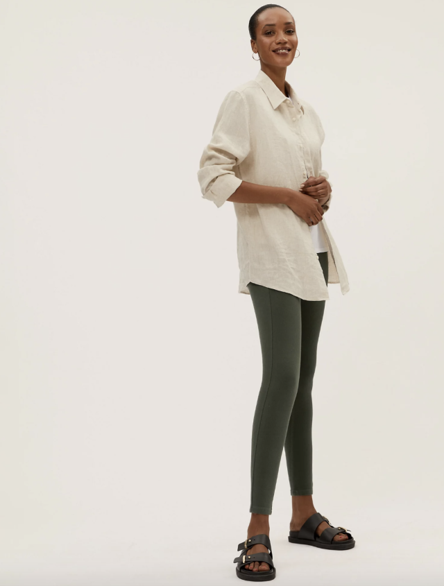 Buy Marks & Spencer Cotton Mix Plain Skinny Fit Jeggings online