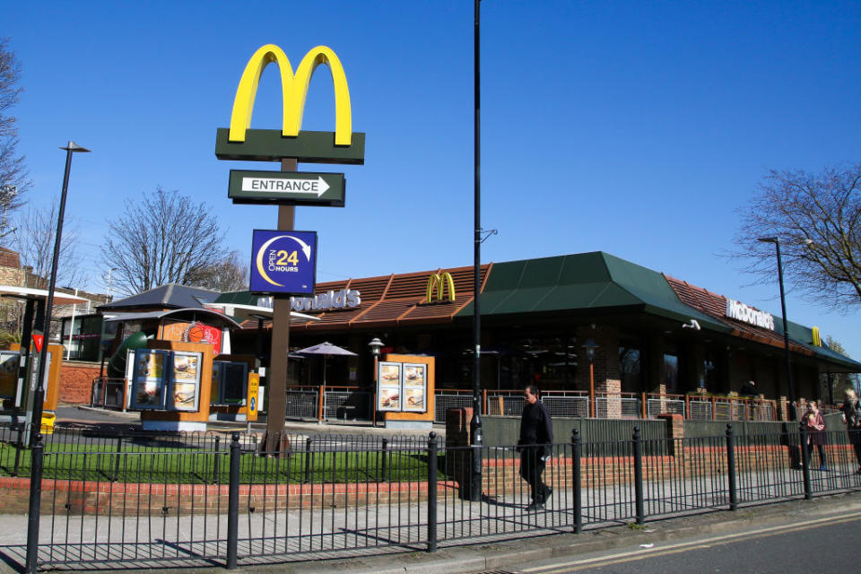 McDonald's logo seen at one of their branches.