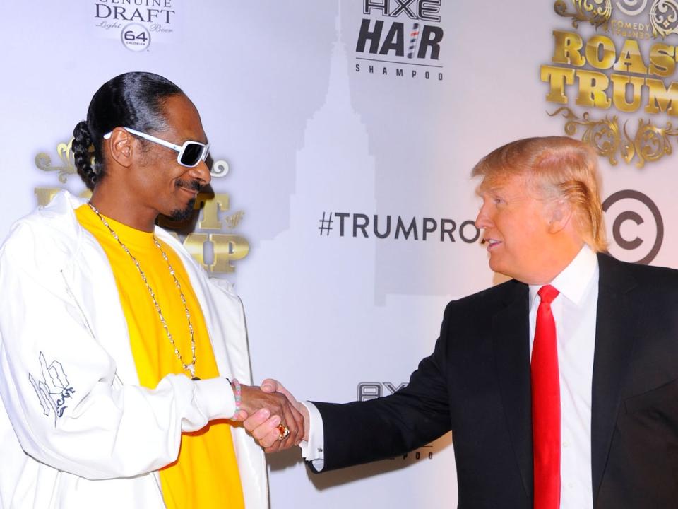 Snoop Dogg and Donald Trump in 2011 (Getty Images)