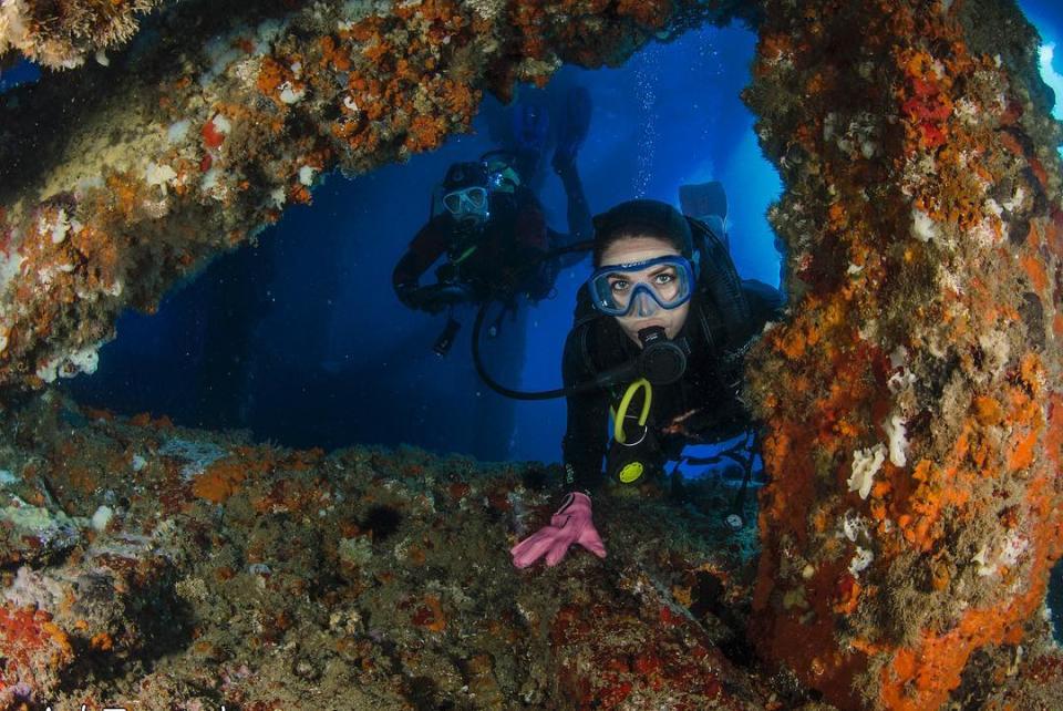 <p>Una historia de amor que comenzó en la primavera de 2016, aunque en un primer momento la llevaron con mucha discreción. Hasta el mes de junio Bisbal no publicó su primera foto con Rosanna. Fue esta en la que ambos practicaban submarinismo en Almería, la tierra natal del cantante. (Foto: Instagram / <a rel="nofollow noopener" href="http://www.instagram.com/davidbisbal/" target="_blank" data-ylk="slk:@davidbisbal;elm:context_link;itc:0;sec:content-canvas" class="link ">@davidbisbal</a>). </p>