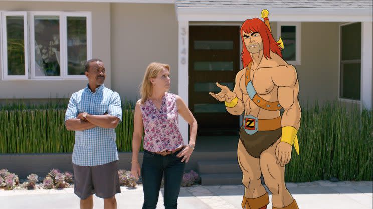 Tim Meadows, Cheryl Hines, and Zorn voiced by Jason Sudeikis (Credit: Fox)