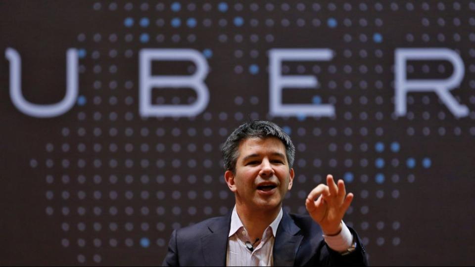 Uber CEO Travis Kalanick speaks to students during an interaction at the Indian Institute of Technology in Mumbai.