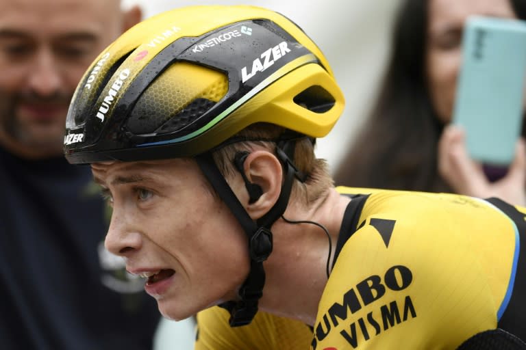 Le Danois Jonas Vingegaard lors du dernier Tour d'Espagne, le 12 septembre 2023 à Bejes (MIGUEL RIOPA)