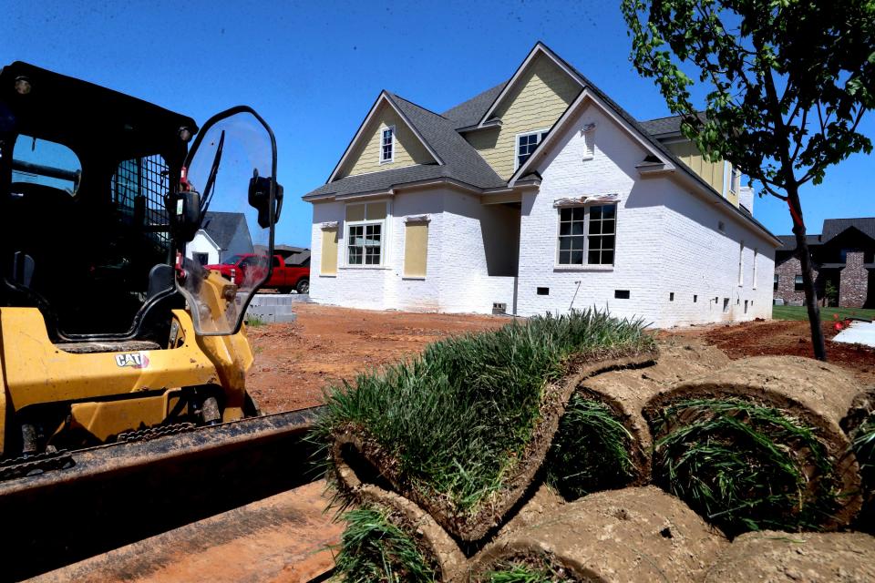 New housing construction continues in the Shelton Square subdivision in the Blackman community on westside of Murfreesboro on Monday, April 24, 2023.