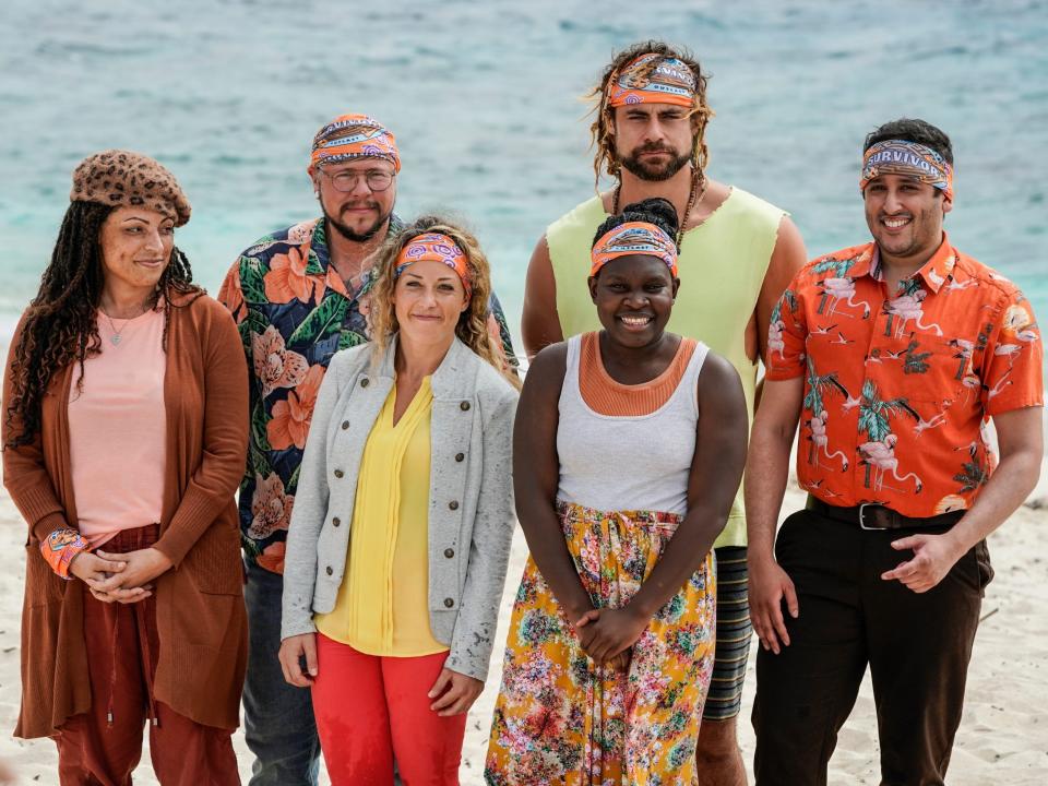 season 42 of survivor  L to R: Marya Sherron, Jackson Fox, Lindsay Dolashewich, Jonathan Young, Maryanne Oketch, Omar Zaheer