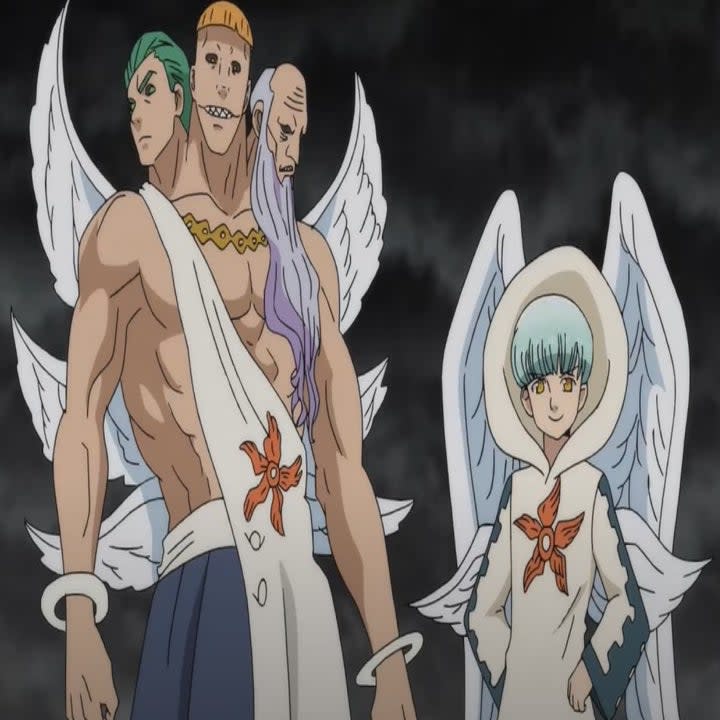 Tarmiel and Sariel standing together with smirks on their face