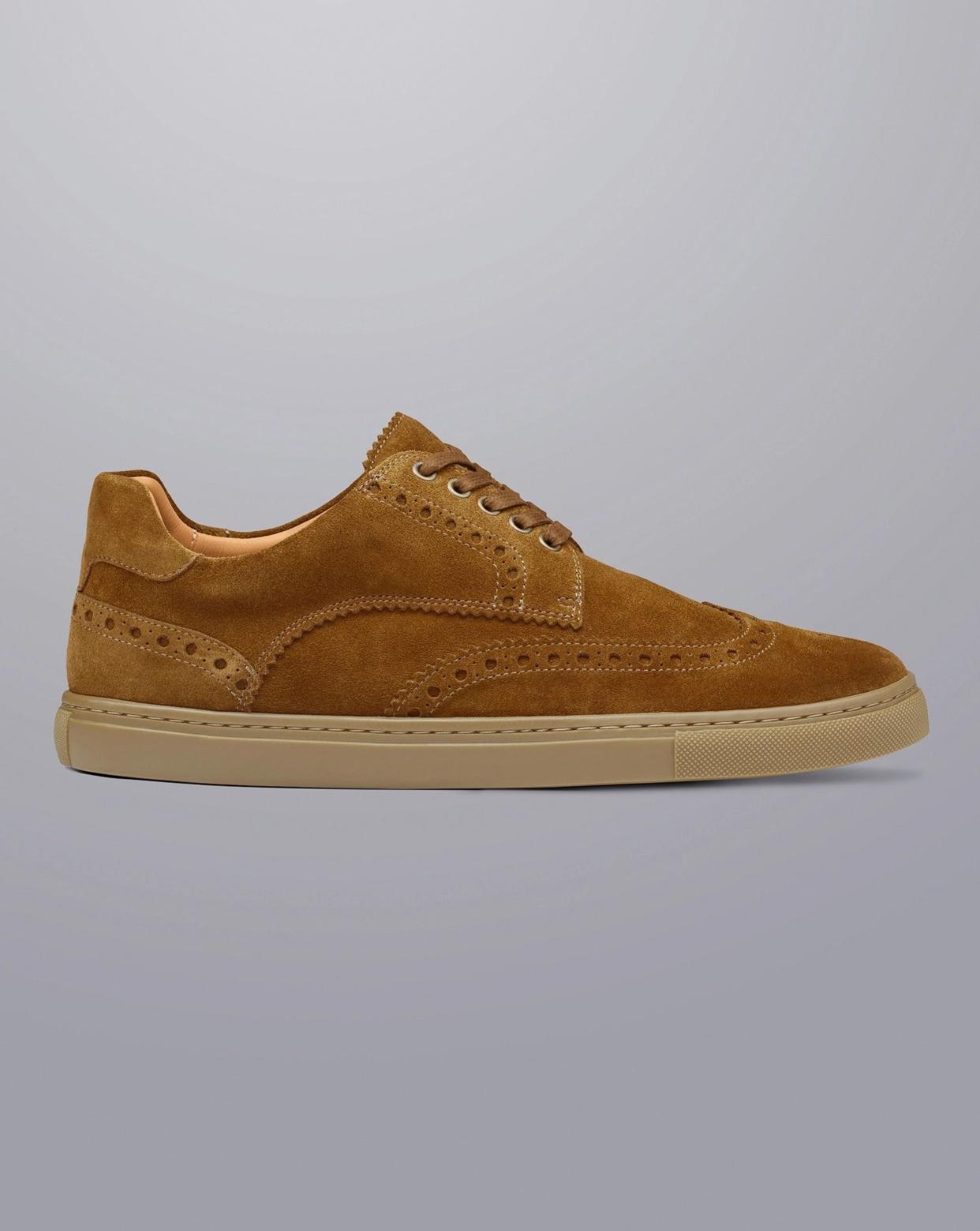 <p><a href="https://go.redirectingat.com?id=74968X1596630&url=https%3A%2F%2Fwww.charlestyrwhitt.com%2Fus%2Fsuede-brogue-sneakers---tobacco-brown%2FSHW0250TBR.html%3Fpf%3Dpdp_colour_swatch&sref=https%3A%2F%2Fwww.menshealth.com%2Fstyle%2Fg36283507%2Fmens-dress-sneakers%2F" rel="nofollow noopener" target="_blank" data-ylk="slk:Shop Now;elm:context_link;itc:0;sec:content-canvas" class="link rapid-noclick-resp">Shop Now</a></p><p>Suede Brogue Sneakers</p><p>charlestyrwhitt.com</p><p>$149.00</p>