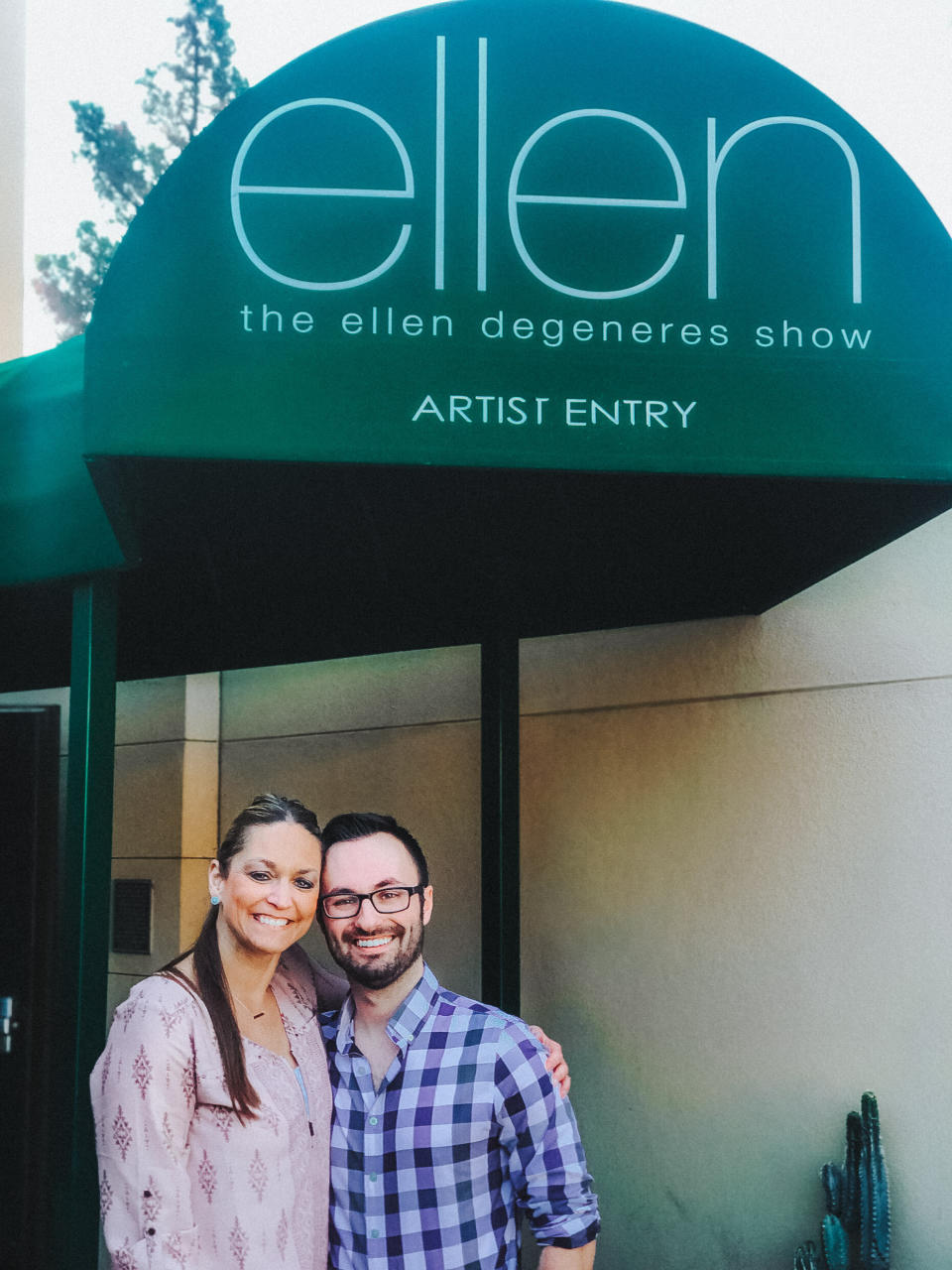 Bryden Giving and Michelle Messer outside "The Ellen DeGeneres Show." (Photo: Bryden Giving)